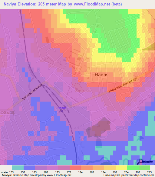 Navlya,Russia Elevation Map