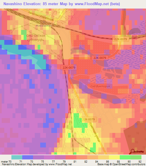 Navashino,Russia Elevation Map