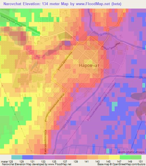 Narovchat,Russia Elevation Map