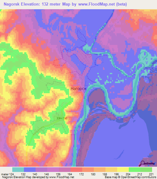 Nagorsk,Russia Elevation Map