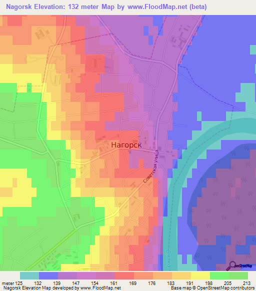 Nagorsk,Russia Elevation Map