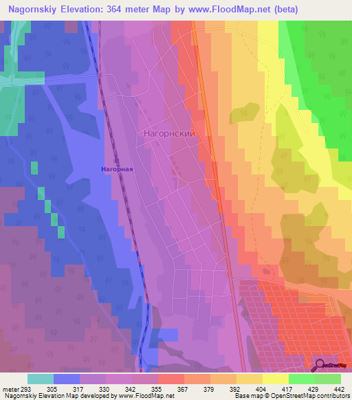 Nagornskiy,Russia Elevation Map