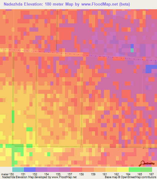 Nadezhda,Russia Elevation Map