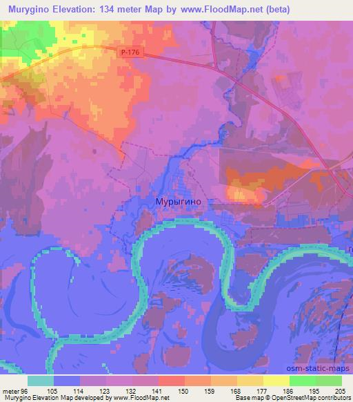 Murygino,Russia Elevation Map