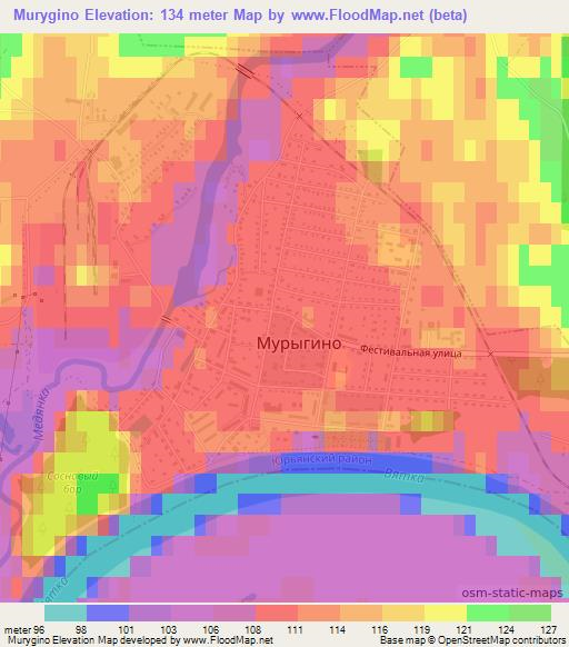 Murygino,Russia Elevation Map