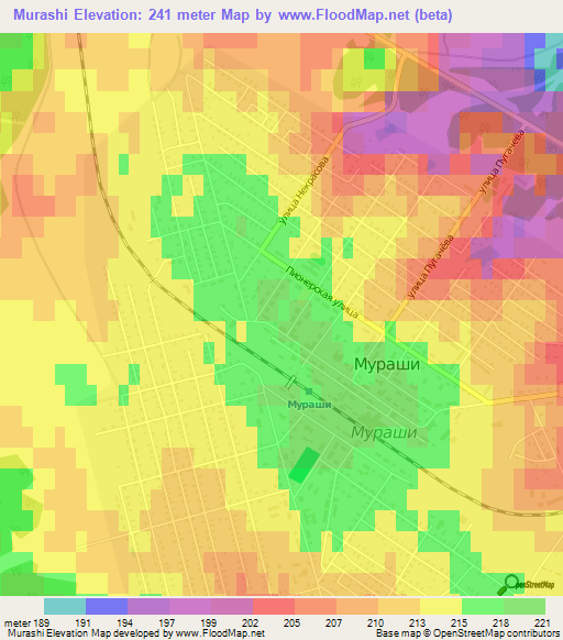 Murashi,Russia Elevation Map