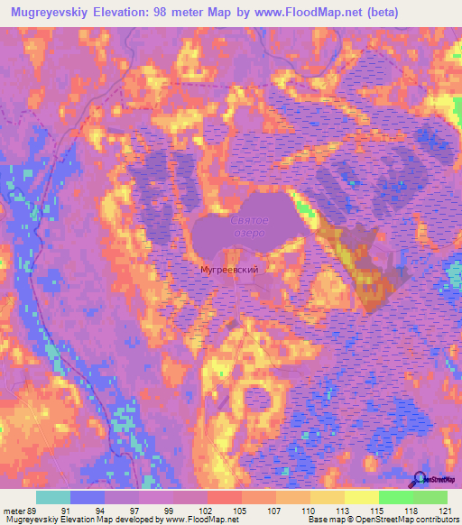 Mugreyevskiy,Russia Elevation Map