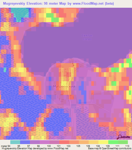 Mugreyevskiy,Russia Elevation Map