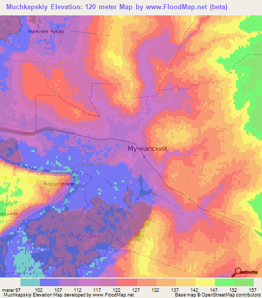 Muchkapskiy,Russia Elevation Map