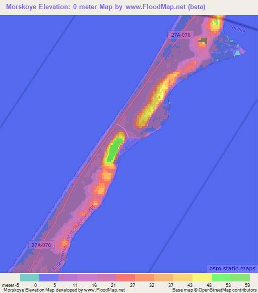 Morskoye,Russia Elevation Map