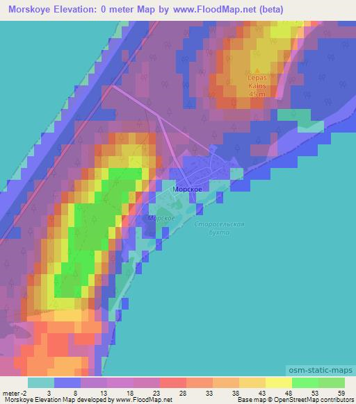 Morskoye,Russia Elevation Map