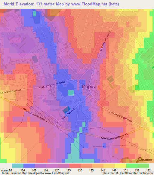 Morki,Russia Elevation Map