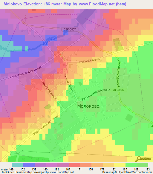 Molokovo,Russia Elevation Map