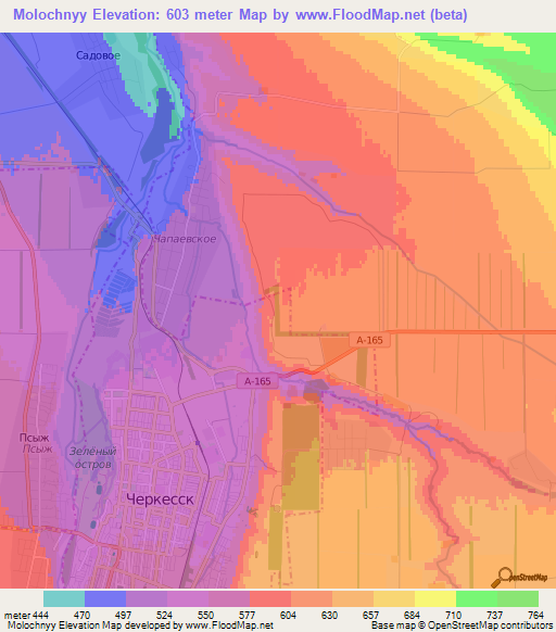 Molochnyy,Russia Elevation Map