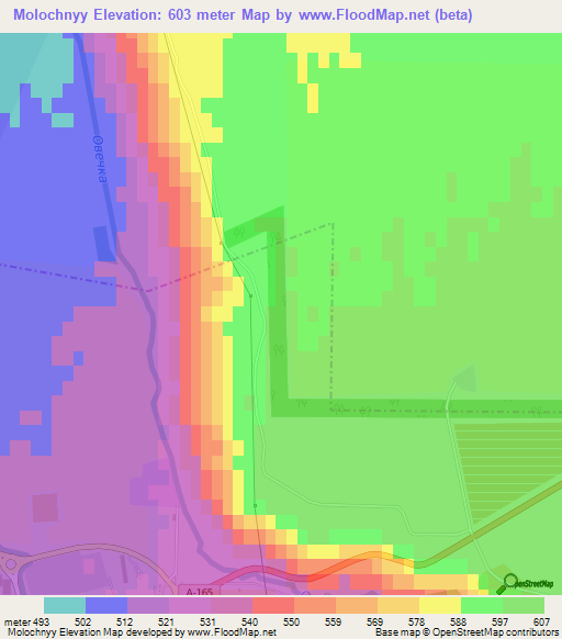 Molochnyy,Russia Elevation Map