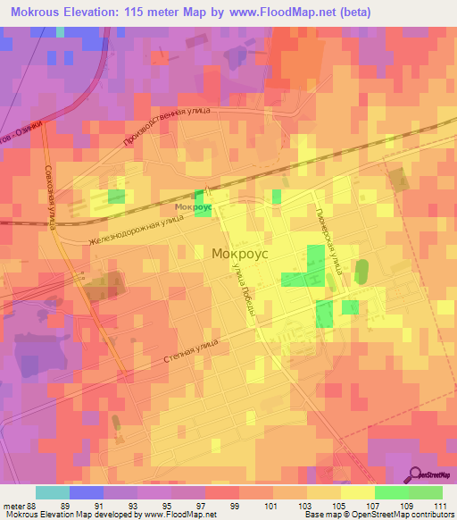 Mokrous,Russia Elevation Map