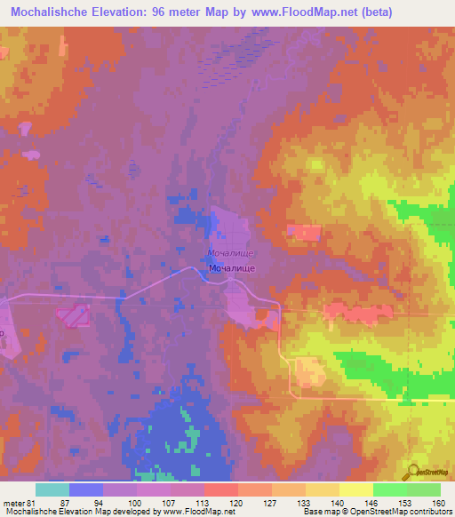 Mochalishche,Russia Elevation Map