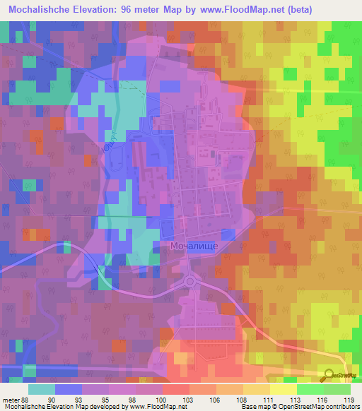 Mochalishche,Russia Elevation Map