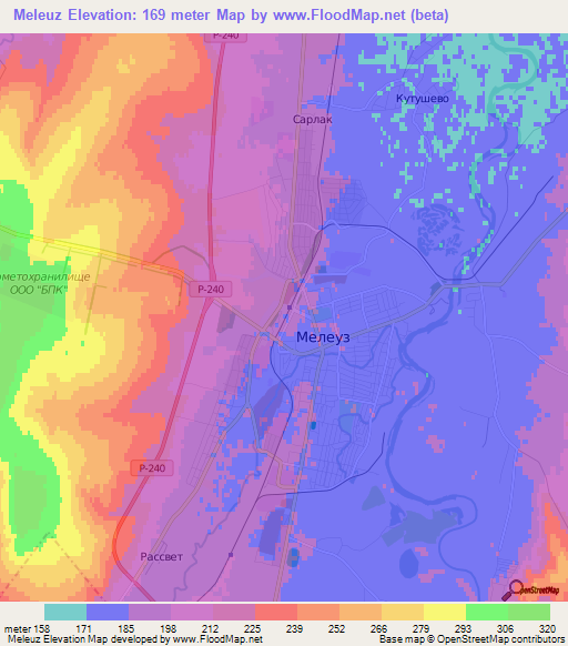 Meleuz,Russia Elevation Map