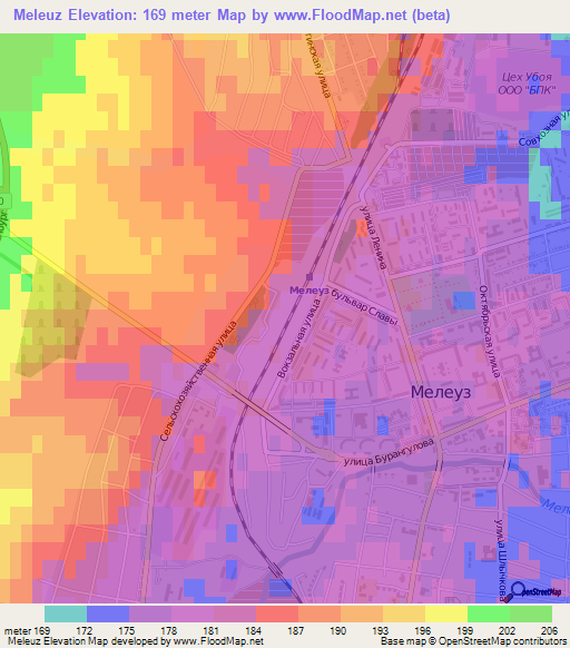 Meleuz,Russia Elevation Map