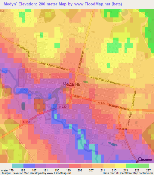 Medyn',Russia Elevation Map