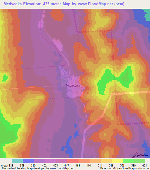 Medvedka,Russia Elevation Map