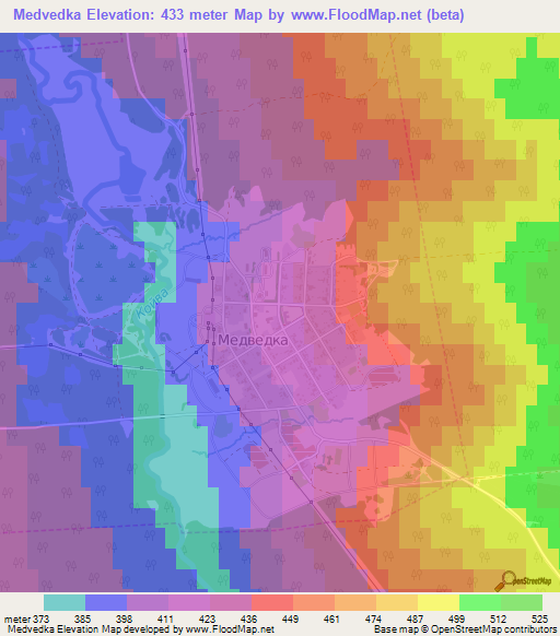 Medvedka,Russia Elevation Map