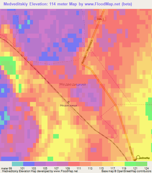 Medveditskiy,Russia Elevation Map