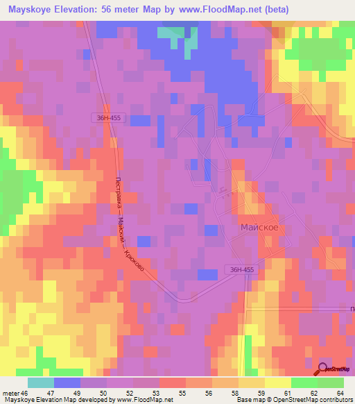 Mayskoye,Russia Elevation Map