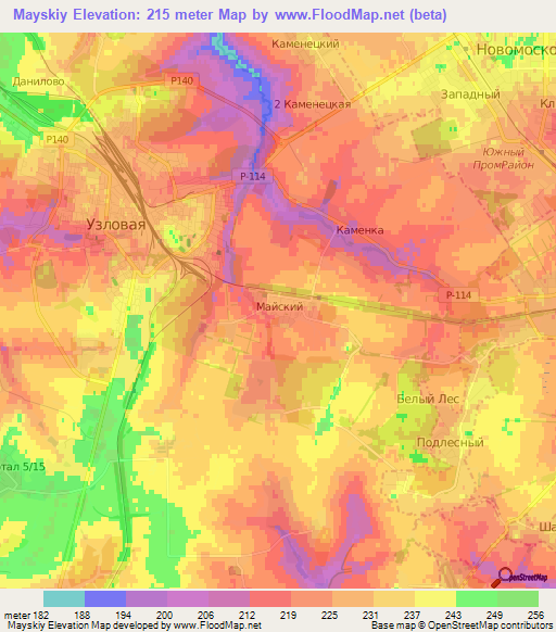 Mayskiy,Russia Elevation Map