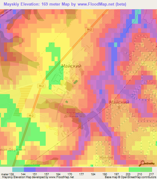 Mayskiy,Russia Elevation Map