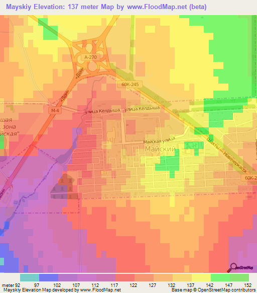 Mayskiy,Russia Elevation Map