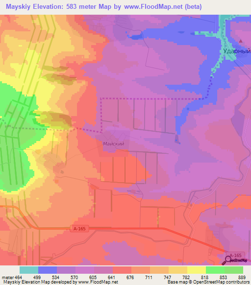 Mayskiy,Russia Elevation Map