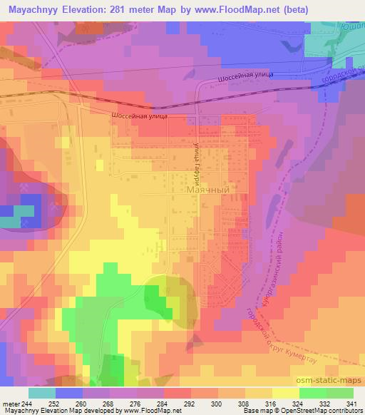 Mayachnyy,Russia Elevation Map