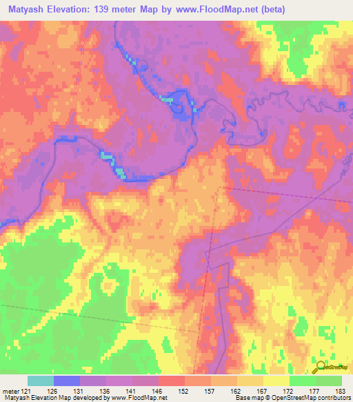 Matyash,Russia Elevation Map