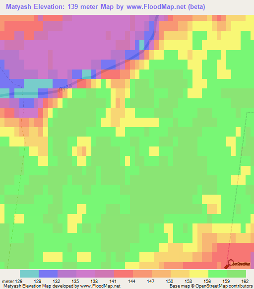 Matyash,Russia Elevation Map