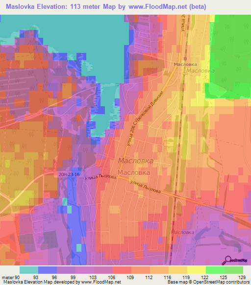 Maslovka,Russia Elevation Map