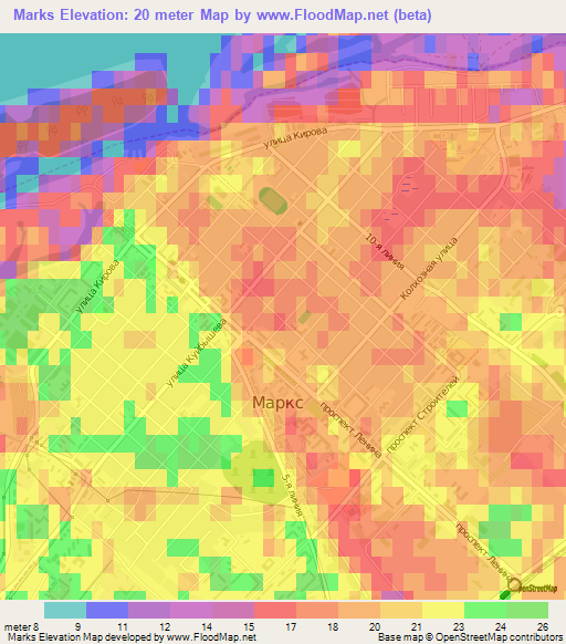 Marks,Russia Elevation Map