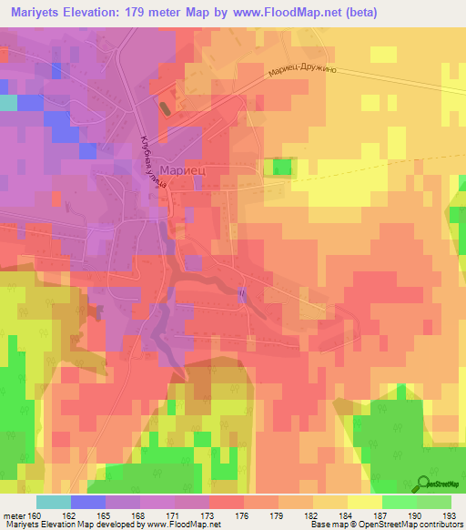 Mariyets,Russia Elevation Map