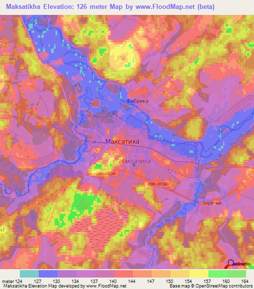 Maksatikha,Russia Elevation Map