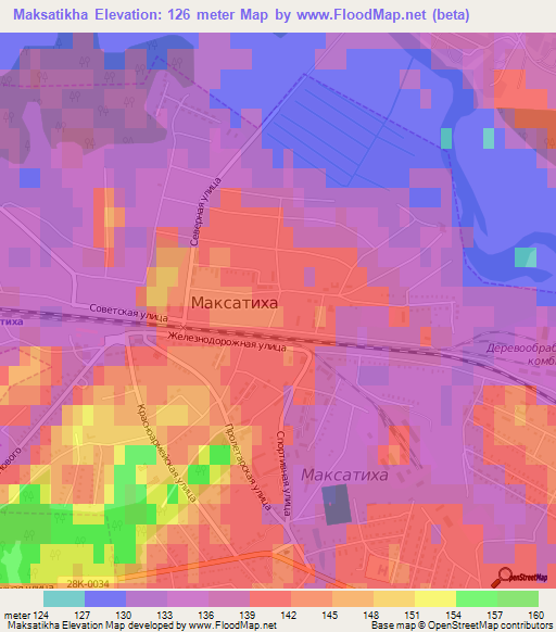 Maksatikha,Russia Elevation Map