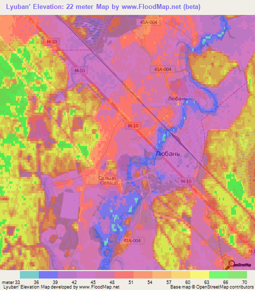 Lyuban',Russia Elevation Map