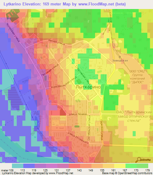 Lytkarino,Russia Elevation Map