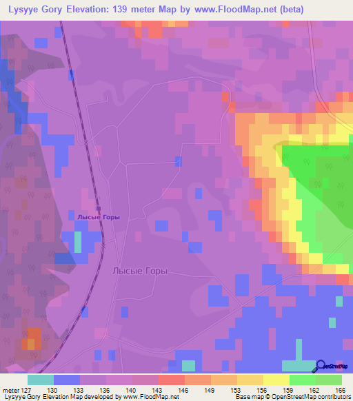 Lysyye Gory,Russia Elevation Map