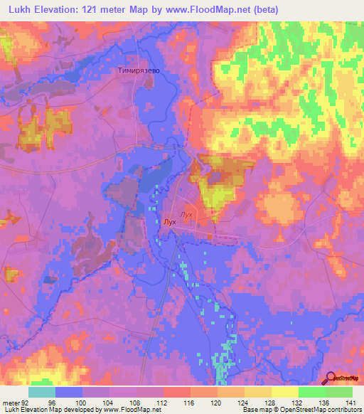 Lukh,Russia Elevation Map