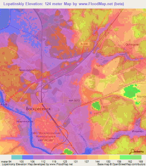 Lopatinskiy,Russia Elevation Map