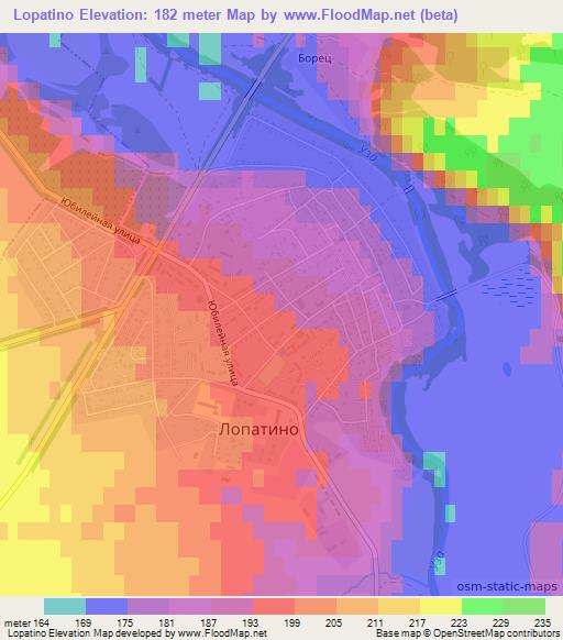 Lopatino,Russia Elevation Map