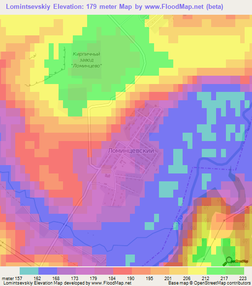 Lomintsevskiy,Russia Elevation Map