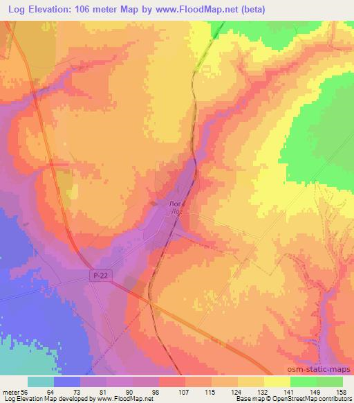 Log,Russia Elevation Map