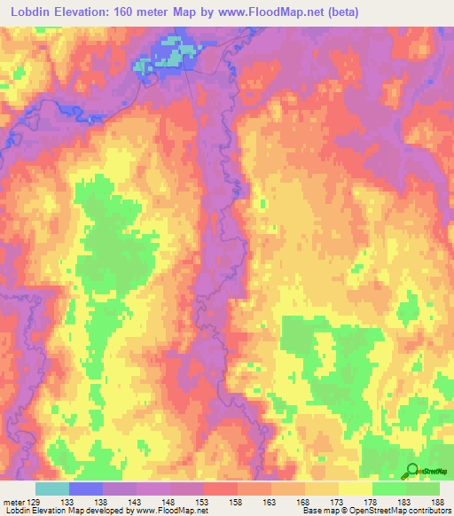 Lobdin,Russia Elevation Map